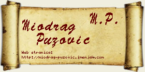 Miodrag Puzović vizit kartica